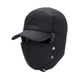 Maxbell Winter Trapper Hat Fashion Wind and Snow Cap for Men and Women Hiking Biking Black