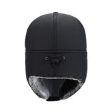 Maxbell Winter Trapper Hat Fashion Wind and Snow Cap for Men and Women Hiking Biking Black