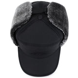 Maxbell Winter Trapper Hat Fashion Wind and Snow Cap for Men and Women Hiking Biking Black