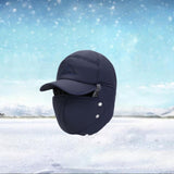 Maxbell Winter Trapper Hat Fashion Wind and Snow Cap for Men and Women Hiking Biking Navy