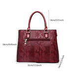 Maxbell Top Handle Satchel with Detachable Adjustable Strap Hobo Trendy Shoulder Bag Red