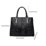 Maxbell Top Handle Satchel with Detachable Adjustable Strap Hobo Trendy Shoulder Bag Black