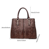 Maxbell Top Handle Satchel with Detachable Adjustable Strap Hobo Trendy Shoulder Bag Brown
