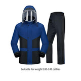 Maxbell Rain Suit for Men Women Lightweight with Face Cover Rain Jacket and Trousers L