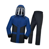 Maxbell Rain Suit for Men Women Lightweight with Face Cover Rain Jacket and Trousers L