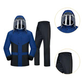 Maxbell Rain Suit for Men Women Lightweight with Face Cover Rain Jacket and Trousers L