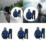 Maxbell Rain Suit for Men Women Lightweight with Face Cover Rain Jacket and Trousers L