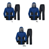 Maxbell Rain Suit for Men Women Lightweight with Face Cover Rain Jacket and Trousers L