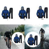 Maxbell Rain Suit for Men Women Lightweight with Face Cover Rain Jacket and Trousers L