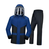 Maxbell Rain Suit for Men Women Lightweight with Face Cover Rain Jacket and Trousers XL