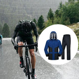 Maxbell Rain Suit for Men Women Lightweight with Face Cover Rain Jacket and Trousers XL