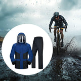 Maxbell Rain Suit for Men Women Lightweight with Face Cover Rain Jacket and Trousers XL