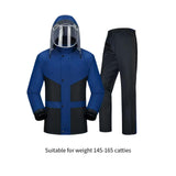 Maxbell Rain Suit for Men Women Lightweight with Face Cover Rain Jacket and Trousers XL