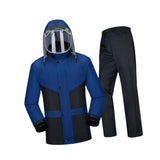 Maxbell Rain Suit for Men Women Lightweight with Face Cover Rain Jacket and Trousers XXL