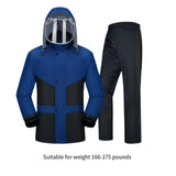 Maxbell Rain Suit for Men Women Lightweight with Face Cover Rain Jacket and Trousers XXL