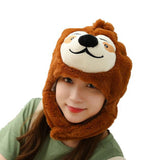 Maxbell Plush Animal Hat Cartoon for Adults Winter Hat Cute Ski Hood Cosplay Costume