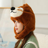 Maxbell Plush Animal Hat Cartoon for Adults Winter Hat Cute Ski Hood Cosplay Costume