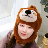 Maxbell Plush Animal Hat Cartoon for Adults Winter Hat Cute Ski Hood Cosplay Costume