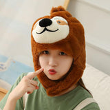 Maxbell Plush Animal Hat Cartoon for Adults Winter Hat Cute Ski Hood Cosplay Costume