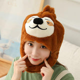 Maxbell Plush Animal Hat Cartoon for Adults Winter Hat Cute Ski Hood Cosplay Costume