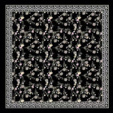 Maxbell Women Head Scarf Floral for Ladies Large Fashion 43 inch Hair Scarf Headband Beige