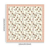 Maxbell Women Head Scarf Floral for Ladies Large Fashion 43 inch Hair Scarf Headband Beige
