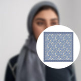 Maxbell Women Head Scarf Floral for Ladies Large Fashion 43 inch Hair Scarf Headband Blue