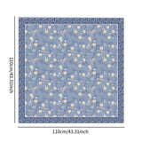 Maxbell Women Head Scarf Floral for Ladies Large Fashion 43 inch Hair Scarf Headband Blue