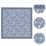 Maxbell Women Head Scarf Floral for Ladies Large Fashion 43 inch Hair Scarf Headband Blue