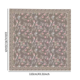 Maxbell Women Head Scarf Floral for Ladies Large Fashion 43 inch Hair Scarf Headband Brown