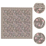 Maxbell Women Head Scarf Floral for Ladies Large Fashion 43 inch Hair Scarf Headband Brown