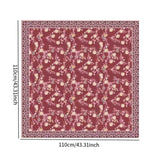 Maxbell Women Head Scarf Floral for Ladies Large Fashion 43 inch Hair Scarf Headband Red
