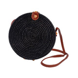 Maxbell Round Rattan Bag Casual Lightweight Fashion Boho Bag Mini Women Shoulder Bag