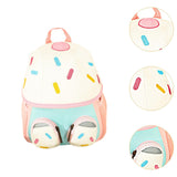 Maxbell Kids Backpack Zipper Casual Kindergarten Backpack for Boys Toddlers Children White