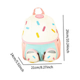 Maxbell Kids Backpack Zipper Casual Kindergarten Backpack for Boys Toddlers Children White