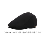 Maxbell Mens Beret Hat Casual Winter Retro Newsboy Hat for Traveling Fishing Camping Black