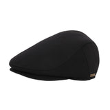 Maxbell Mens Beret Hat Casual Winter Retro Newsboy Hat for Traveling Fishing Camping Black