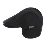 Maxbell Mens Beret Hat Casual Winter Retro Newsboy Hat for Traveling Fishing Camping Black