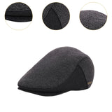 Maxbell Mens Beret Hat Casual Winter Retro Newsboy Hat for Traveling Fishing Camping Gray
