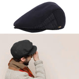 Maxbell Mens Beret Hat Casual Winter Retro Newsboy Hat for Traveling Fishing Camping Navy