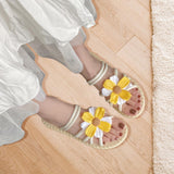 Maxbell Women Chrysanthemum Slippers Sandals Beach Slides for Party Wedding Shopping 36 to 37