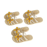 Maxbell Women Chrysanthemum Slippers Sandals Beach Slides for Party Wedding Shopping 36 to 37