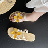 Maxbell Women Chrysanthemum Slippers Sandals Beach Slides for Party Wedding Shopping 38 to 39