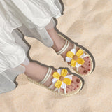 Maxbell Women Chrysanthemum Slippers Sandals Beach Slides for Party Wedding Shopping 40 to 41