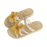 Maxbell Women Chrysanthemum Slippers Sandals Beach Slides for Party Wedding Shopping 40 to 41