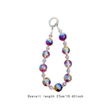 Maxbell Phone Charm Strap Ornament Fashion Phone Accessories Pendant Beaded Bracelet Purple