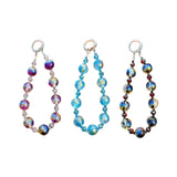 Maxbell Phone Charm Strap Ornament Fashion Phone Accessories Pendant Beaded Bracelet Purple