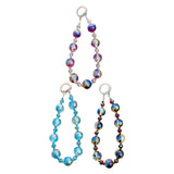 Maxbell Phone Charm Strap Ornament Fashion Phone Accessories Pendant Beaded Bracelet Purple