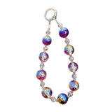 Maxbell Phone Charm Strap Ornament Fashion Phone Accessories Pendant Beaded Bracelet Purple