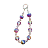 Maxbell Phone Charm Strap Ornament Fashion Phone Accessories Pendant Beaded Bracelet Purple